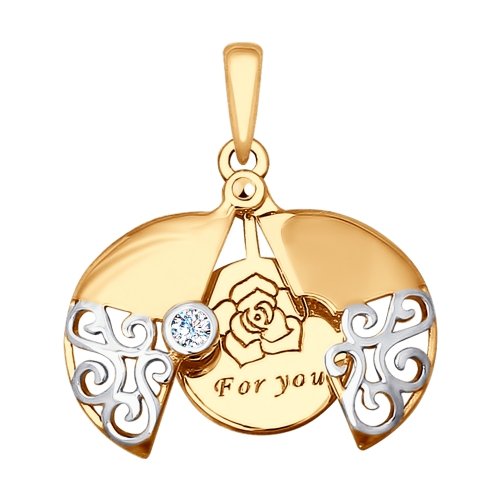 Купить подвеска из золота с фианитом