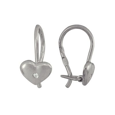 Серьги из серебра с фианитами 3207012977 от KRASNOE, металл Серебро, вставка Фианит