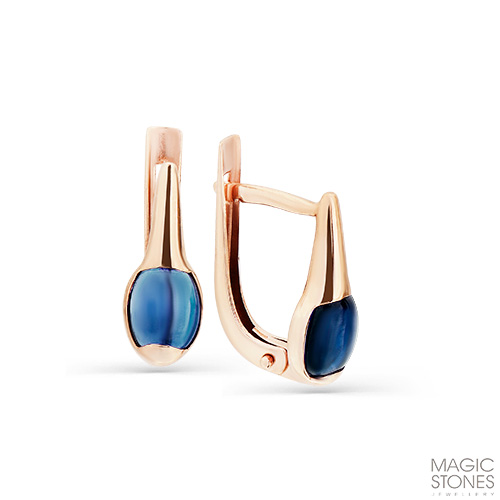 Серьги из золота с топаз londonом 02-2-888-1100-010 от KRASNOE, металл Золото, вставка Топаз London