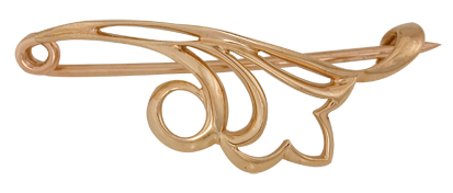 Брошь из золота без вставок