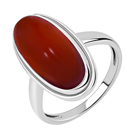 Кольцо из серебра с агатом