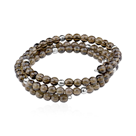 Браслет из серебра с раухтопазами