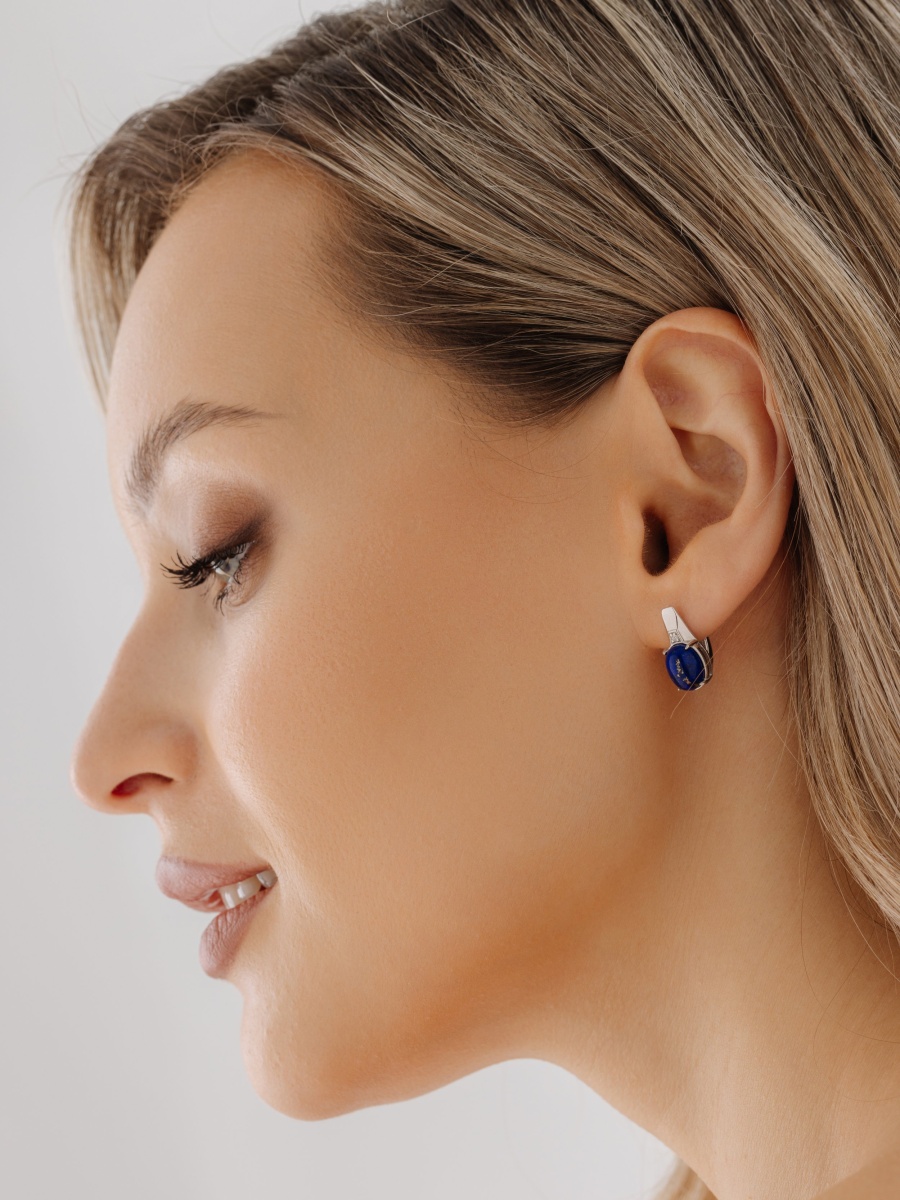 Серьги из серебра с фианитами и лазуритами (Арт. 2340471973)-2.jpg