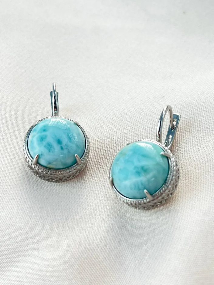 Серьги из серебра с ларимаром (Арт. 2340Л15179)-1.png