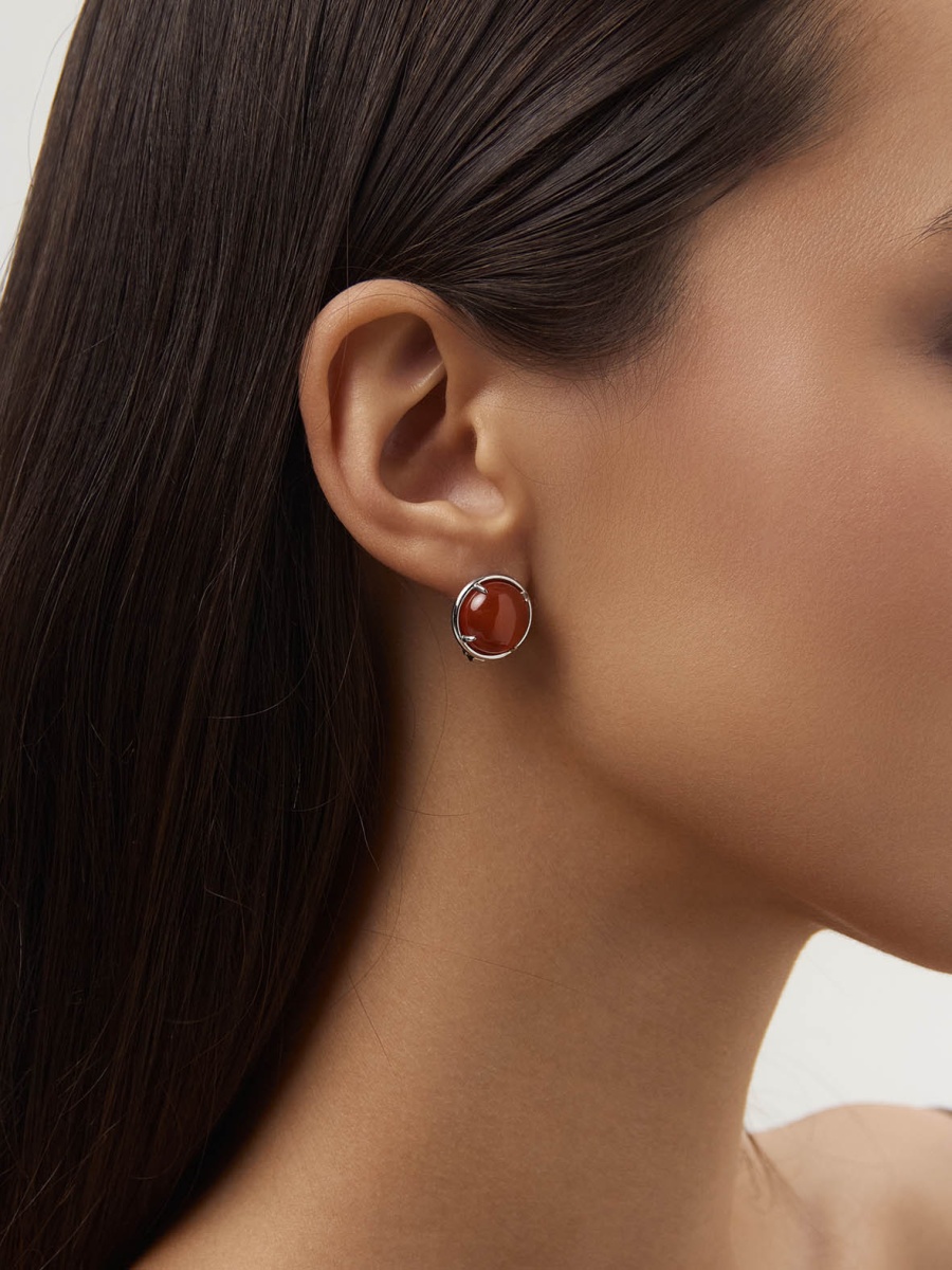 Серьги из серебра с сердоликами (Арт. 2340681829)-2.jpg