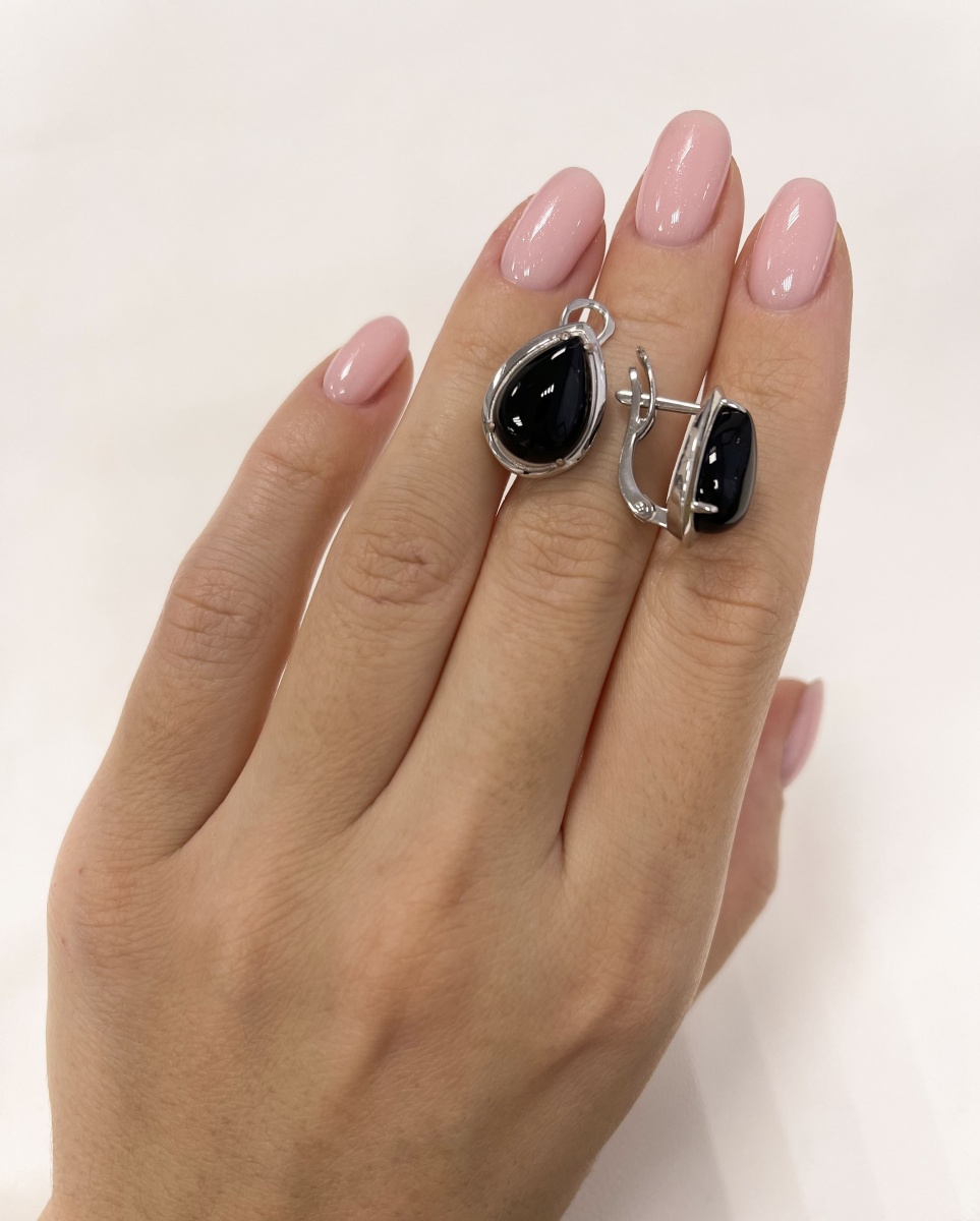 Серьги из серебра с агатами (Арт. 2340391828-20)-1.jpg