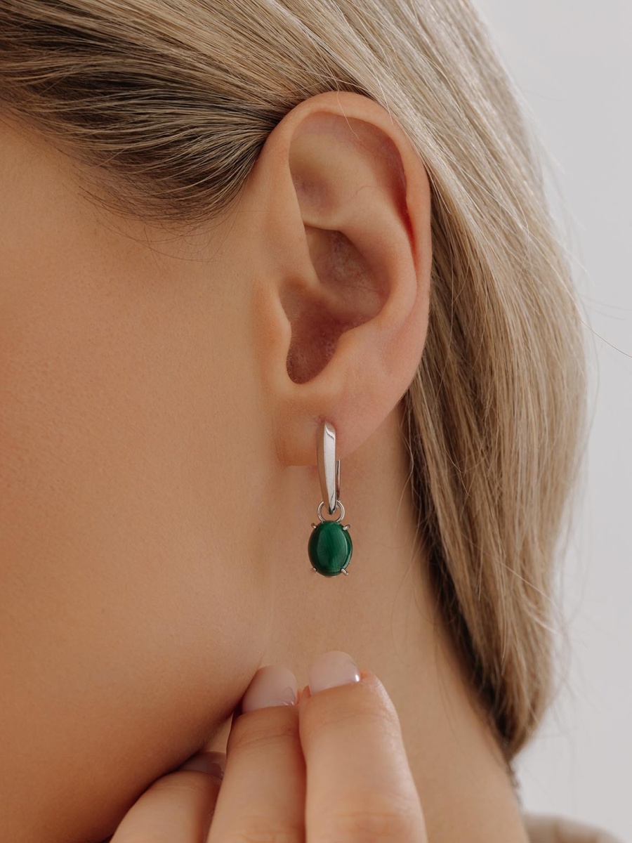 Серьги из серебра с малахитами (Арт. 2340380901)-4.jpg