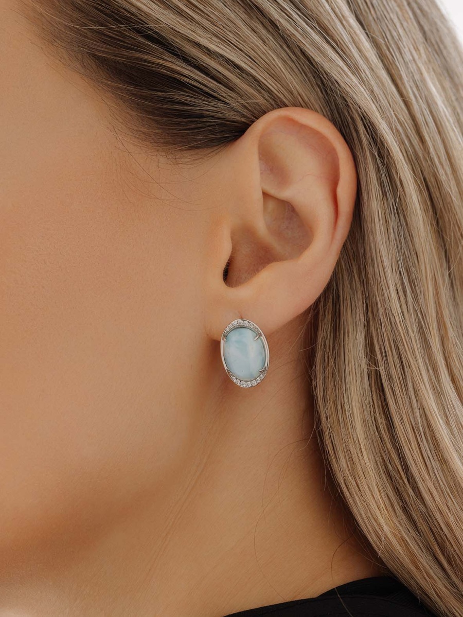 Серьги из серебра с ларимарами и фианитами (Арт. 2340Л11968л)-1.jpg