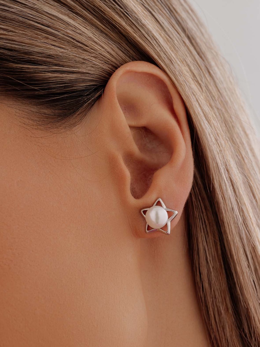 Серьги из серебра с жемчугами (Арт. П340050889-1)-2.jpg