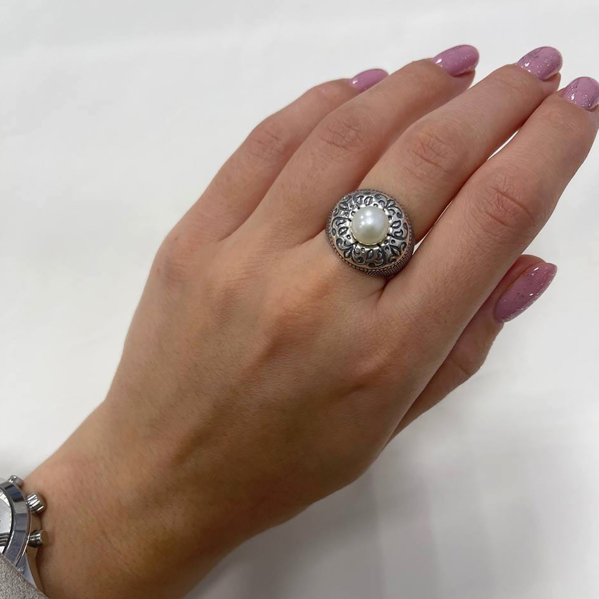 Кольцо из серебра с жемчугом (Арт. 1310050864)-2.jpg