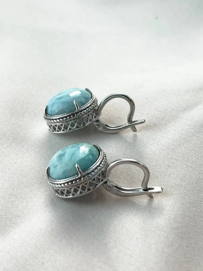 Серьги из серебра с ларимаром (Арт. 2340Л15179)-2.png