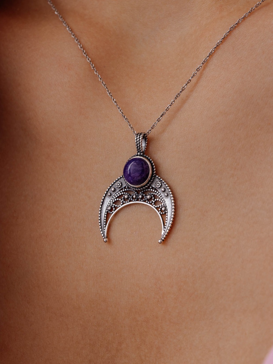 Подвеска из серебра с чароитом (арт. 3310461819)-1.jpg