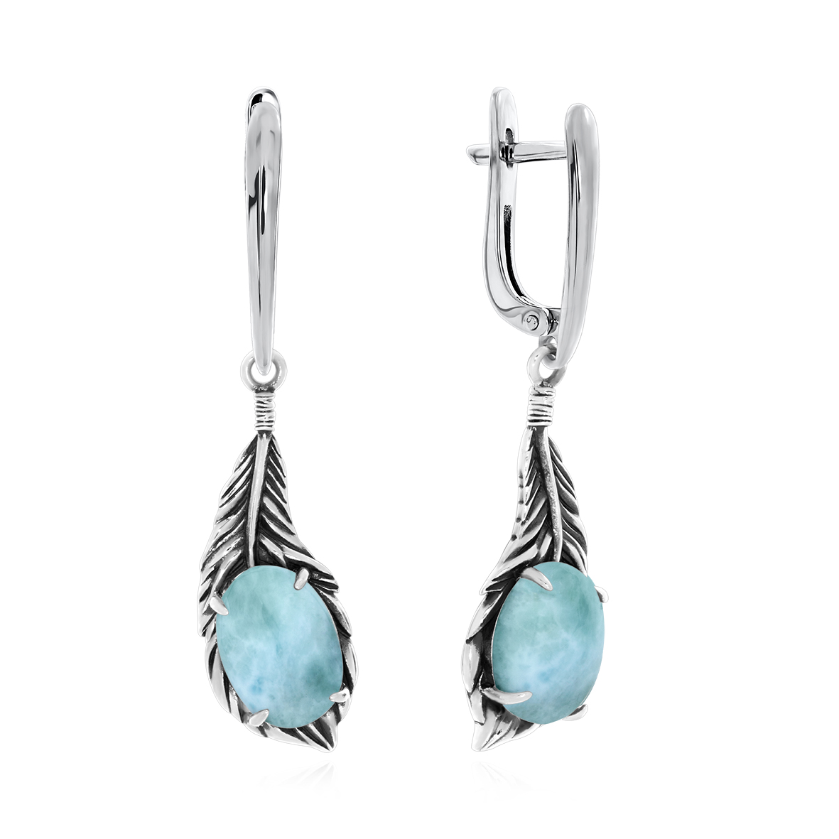 Серьги из серебра с ларимаром (Арт. 2310Л11601-1).jpg