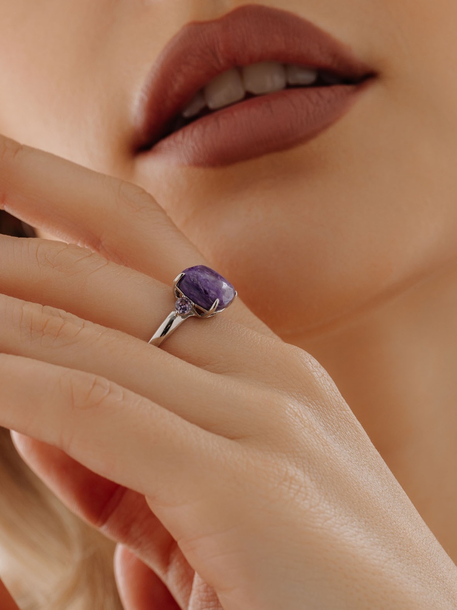 Кольцо из серебра с чароитом и фианитами (Арт. 1340460380-93)-3.jpg