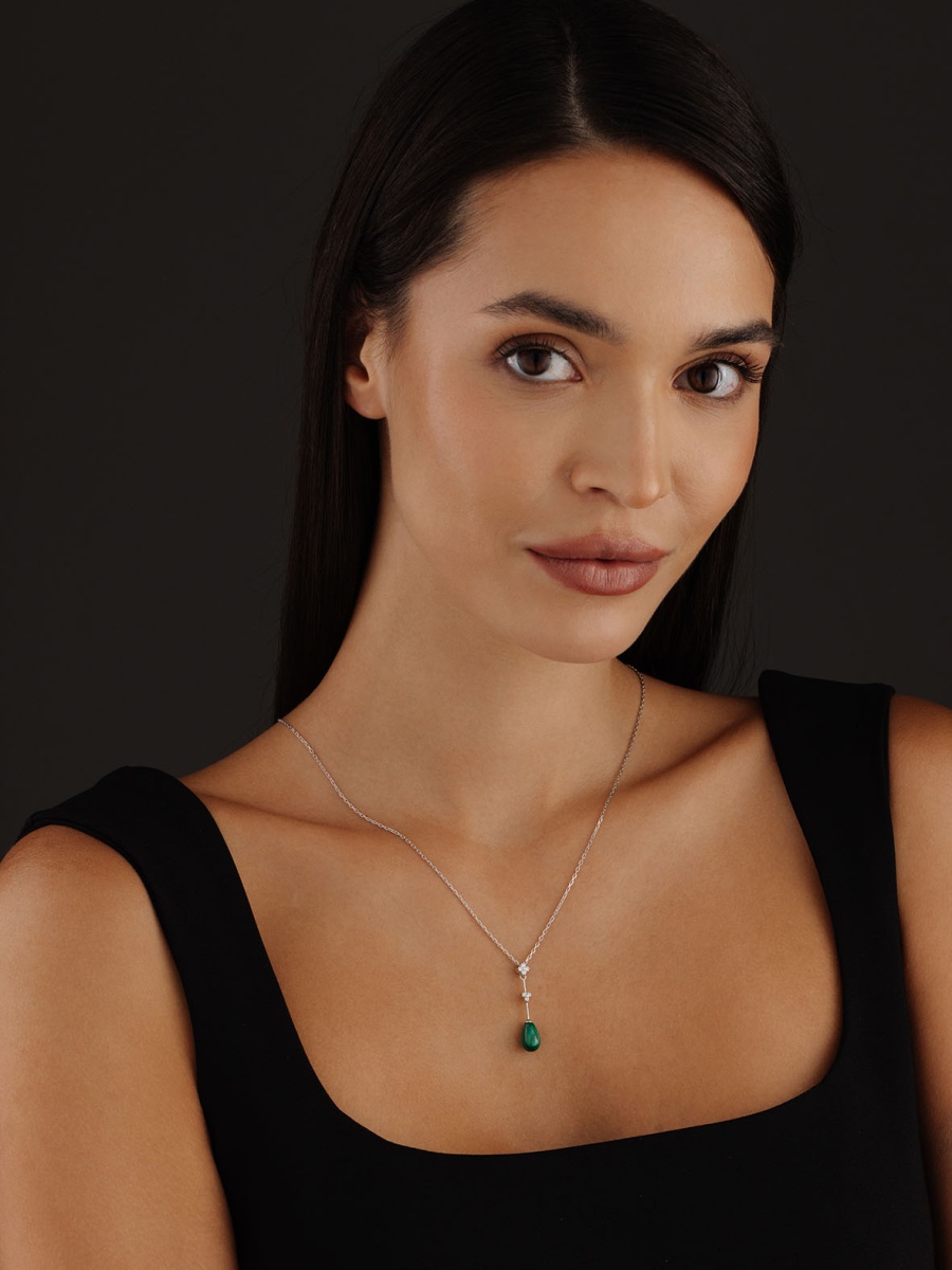 Колье из серебра с малахитом и фианитами (Арт. 8340380737-55)-2.jpg