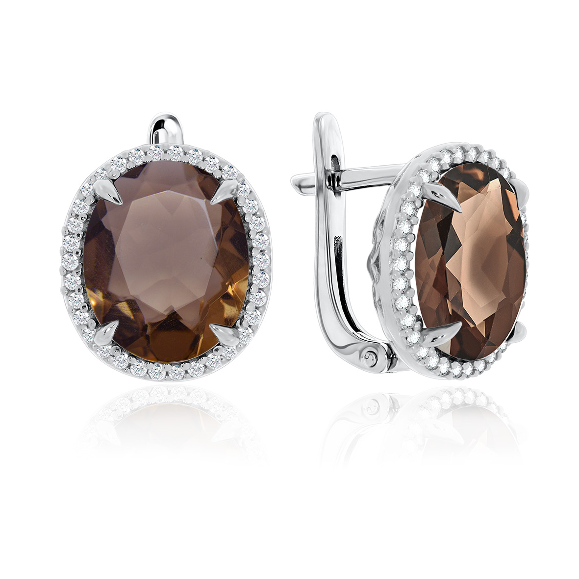 Серьги из серебра с раухтопазом (Арт. 2340100887л).jpg