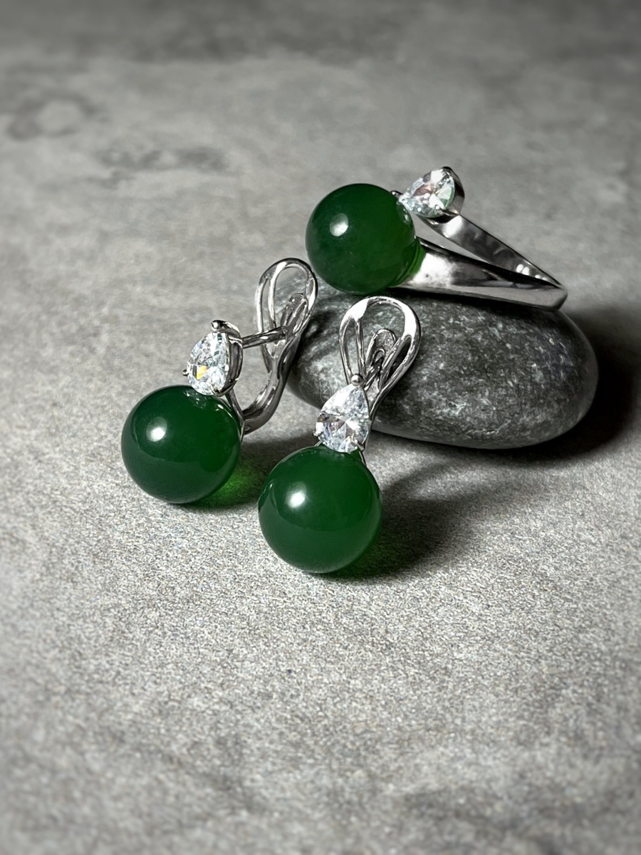 Серьги из серебра с агатами и фианитами (Арт. 2340391396-60)-3.jpg