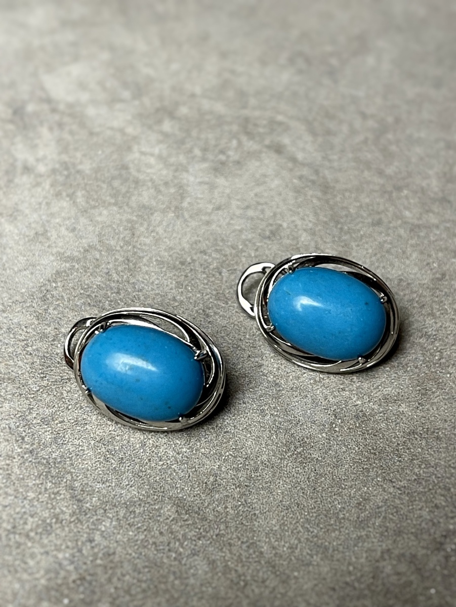 Серьги из серебра с бирюзой (Арт. 2340Б25740)-2.jpg