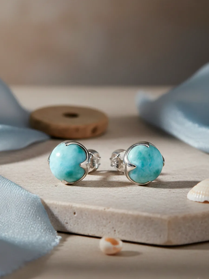 Пусеты из серебра с ларимаром-1.png