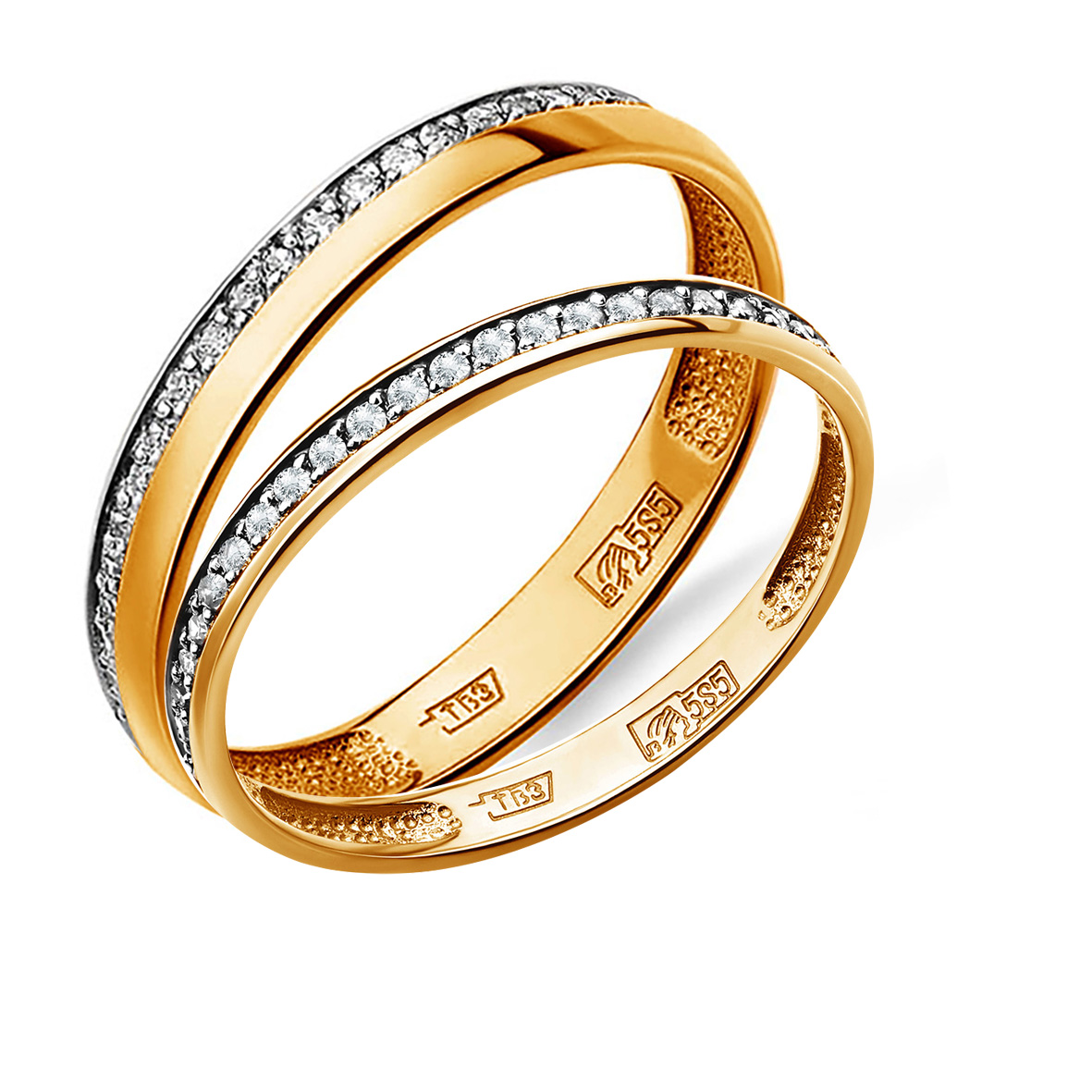 Обручальное кольцо с бриллиантом