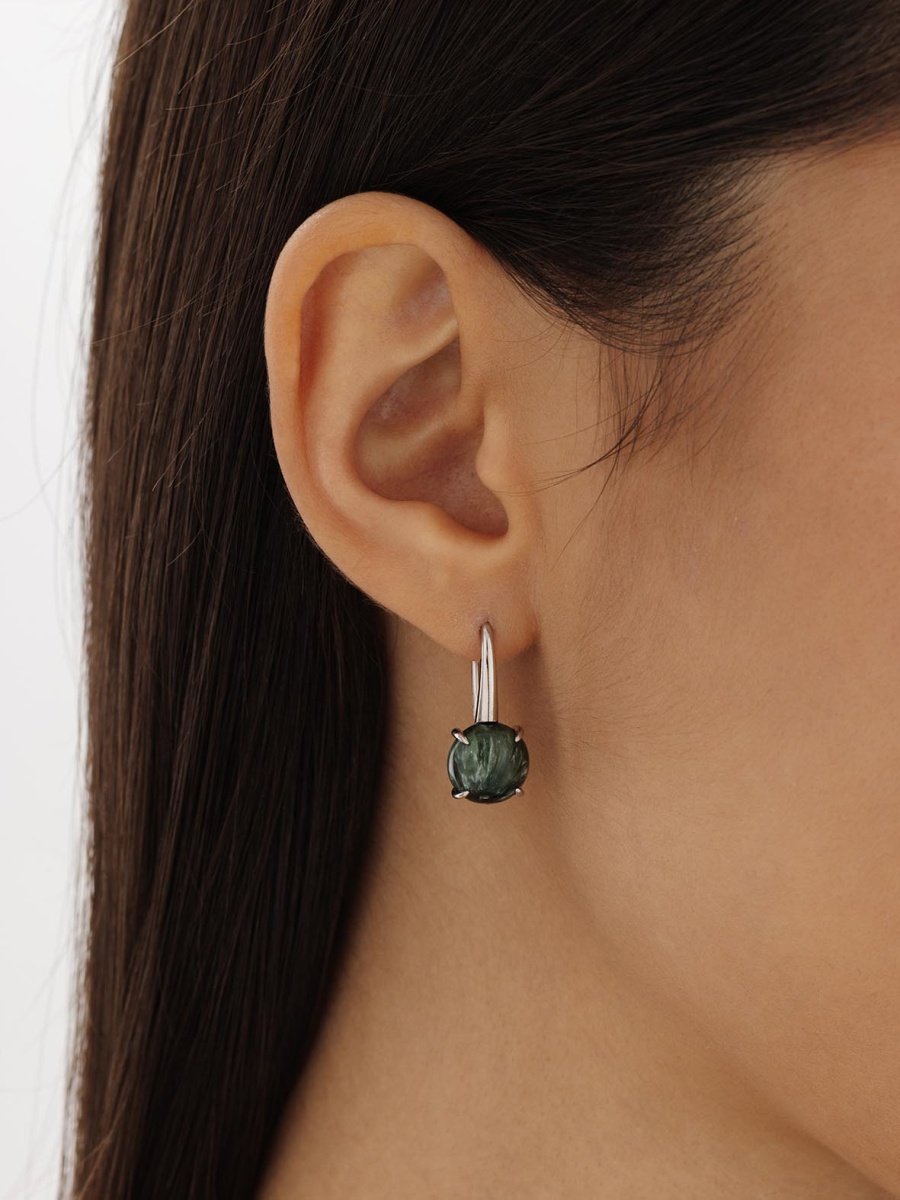 Серьги из серебра с серафинитом (Арт. 2340924925)-3.jpg