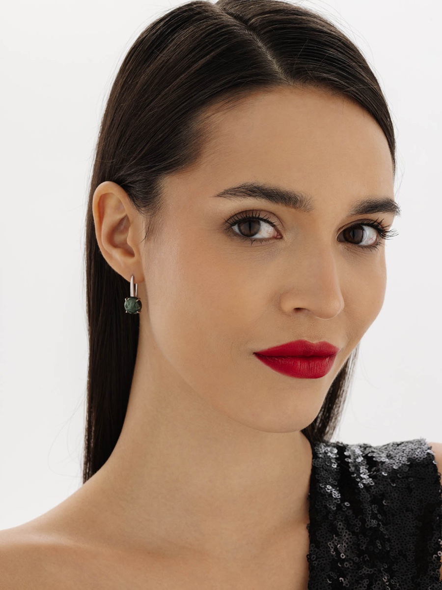 Серьги из серебра с серафинитом (Арт. 2340924925)-2.jpg