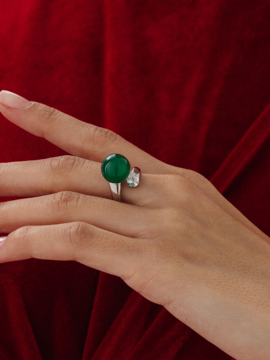 Кольцо из серебра с агатом и фианитом (Арт. 1340391396-60)-3.jpg