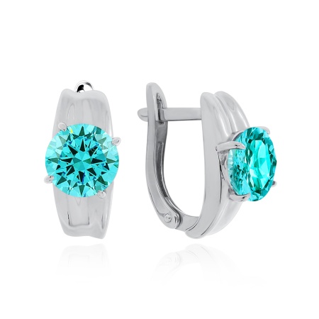 Серьги из серебра с ситаллом