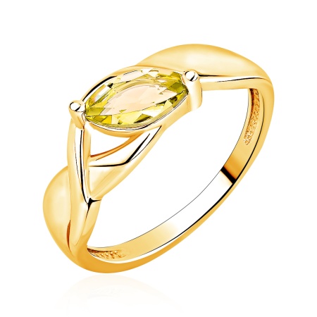 Купить кольцо из серебра с цитрином в интернет-магазине KRASNOE