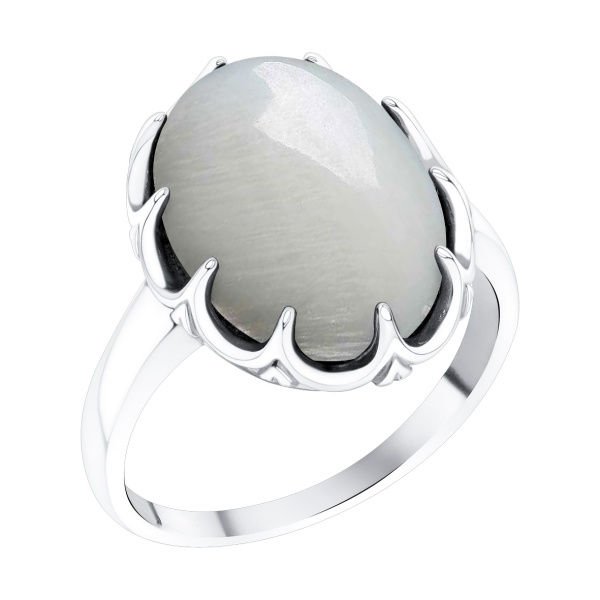 Купить кольцо из серебра с перламутром в интернет-магазине KRASNOE