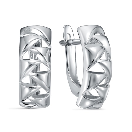 Серьги из серебра без вставок