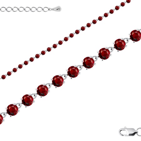 Купить браслет из серебра с гранатами