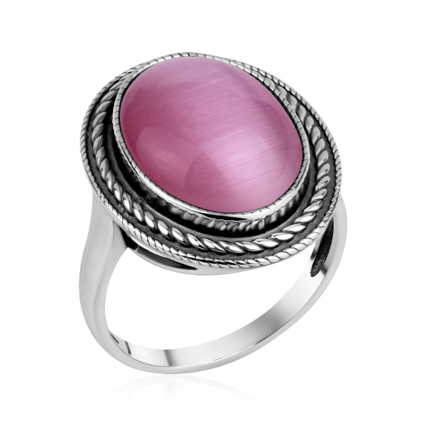 Купить кольцо из серебра с кошачим глазом в интернет-магазине KRASNOE