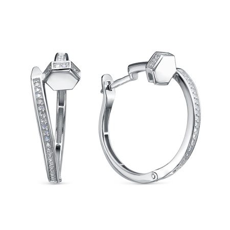 Серьги из серебра с1205605 от KRASNOE, металл Серебро, вставка Фианит