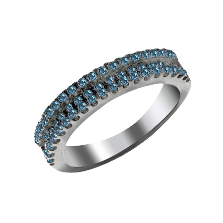 Купить кольцо из серебра с ситаллами в интернет-магазине KRASNOE