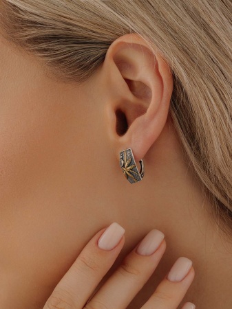 Серьги из серебра с топаз свисс 2317071765-73 от KRASNOE, металл Серебро, вставка Топаз Swiss