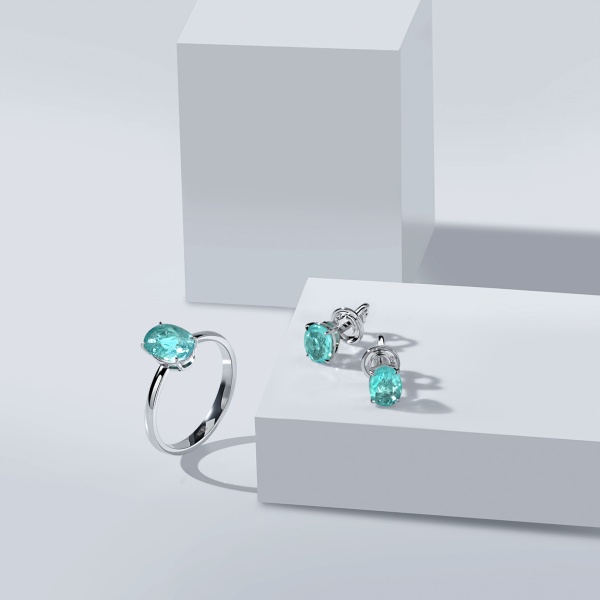 Пусеты из золота с бриллиантом 2740082625-78 от KRASNOE, металл Золото, вставка 