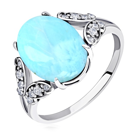 Купить кольцо из серебра с ларимаром в интернет-магазине KRASNOE