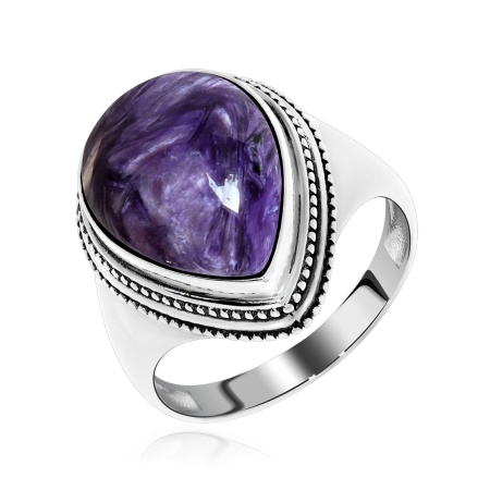 Купить кольцо из серебра с чароитом в интернет-магазине KRASNOE