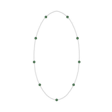 Колье из серебра с агатами 8340396114-120-60