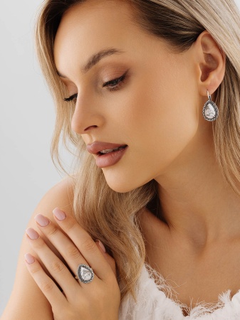 Серьги из серебра с кахолонгом