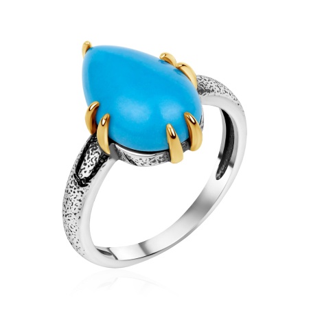 Купить кольцо из серебра с бирюзой в интернет-магазине KRASNOE
