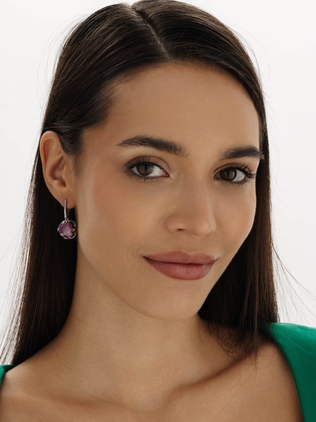 Серьги из серебра с фианитами в ювелирном интернет-магазине