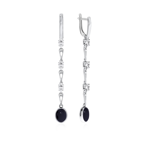 Серьги из серебра с агатом 2340391513-20 от KRASNOE, металл Серебро, вставка Агат