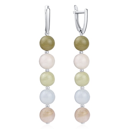 2340875976 Серьги (Ag 925)  2340875976 от KRASNOE, металл Серебро, вставка Агат