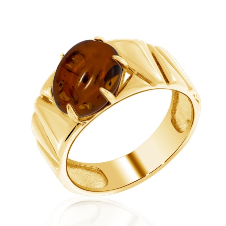 Купить кольцо из серебра с янтарём в интернет-магазине KRASNOE