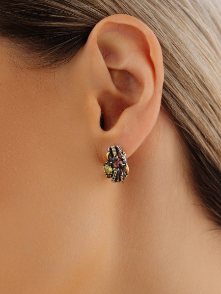 Серьги из серебра с ситаллами в ювелирном интернет-магазине