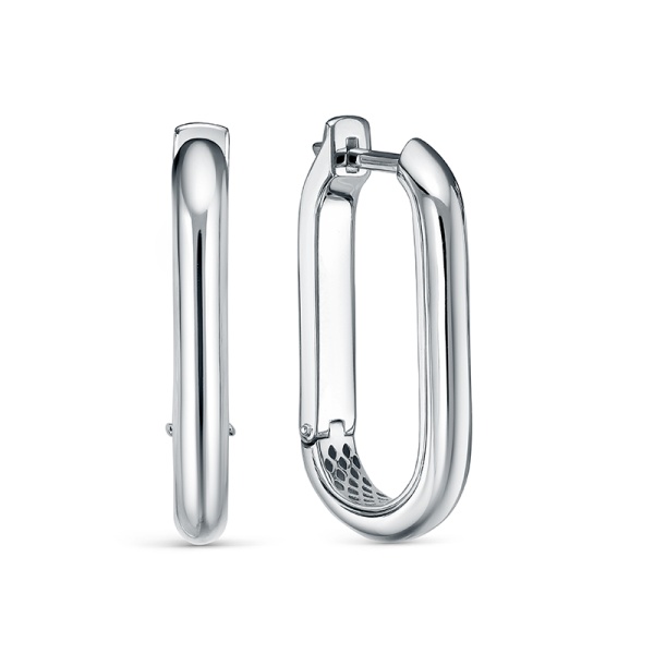 Серьги из серебра без вставок