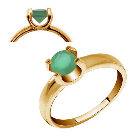 Купить кольцо из золота с агатом в интернет-магазине KRASNOE