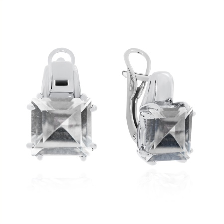 Серьги из серебра с хрусталём